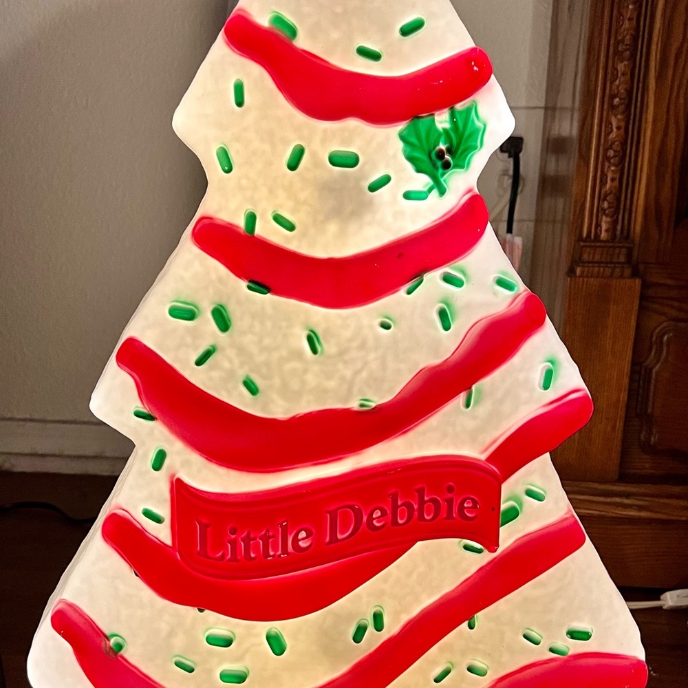 Little Debbie Christmas Tree Cake Blow Mold Decor 22" Tall Indoor/Outdoor NEW